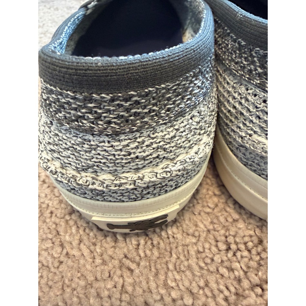 Cole Haan Gray Knit Slip-On Loafers with Navy Trim - Picture 9 of 11